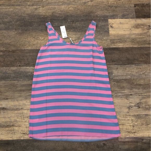 Southern Tide size L bright striped shift dress w front pocket NWT - Picture 6 of 7